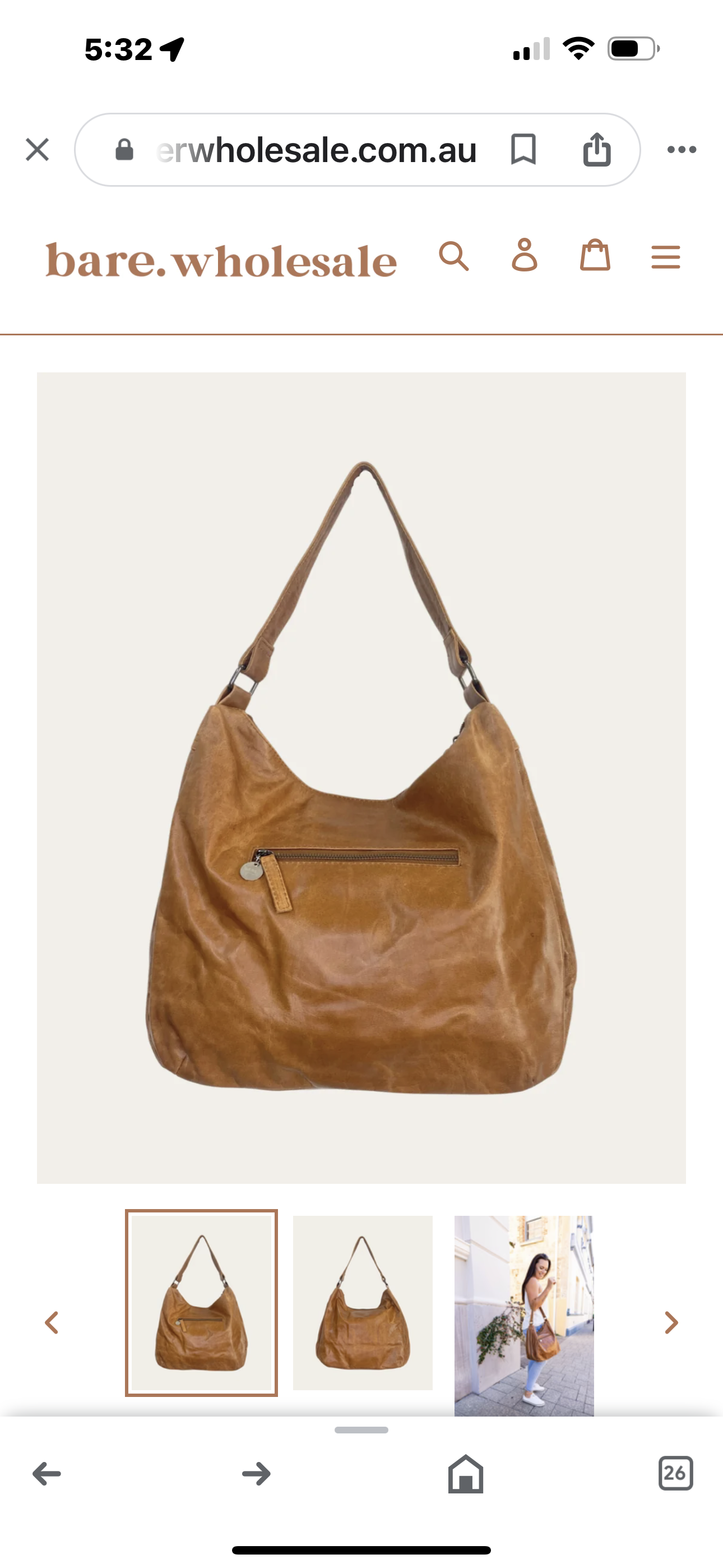 Bare Leather Mila Bag