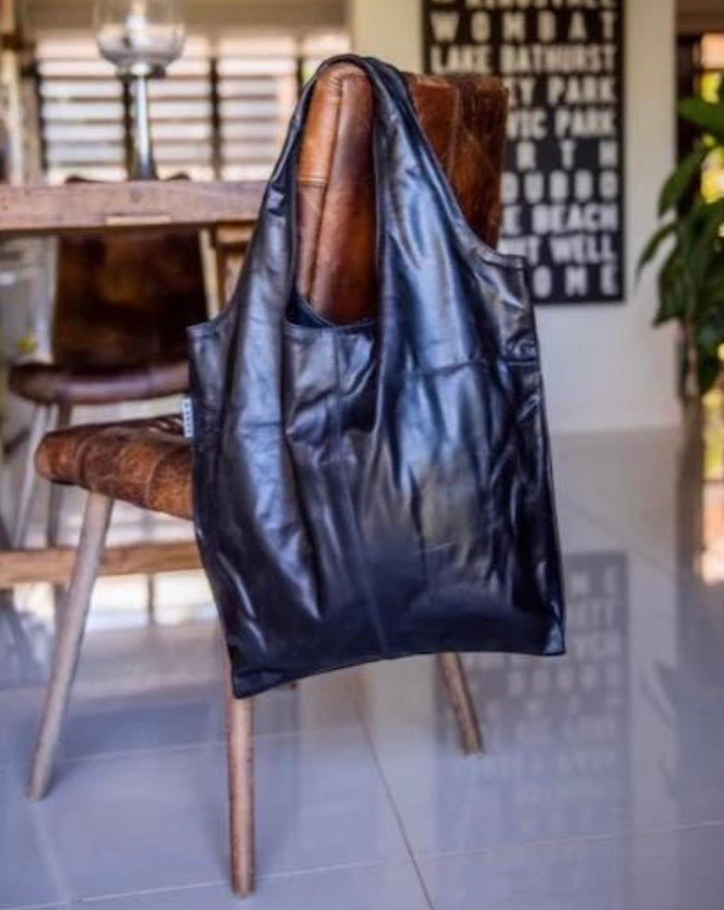 Bare Leather - Bare Shopper Tote (Vintage Black)