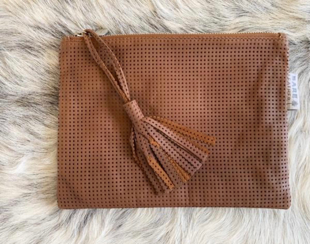 Bare Leather Shelby Clutch