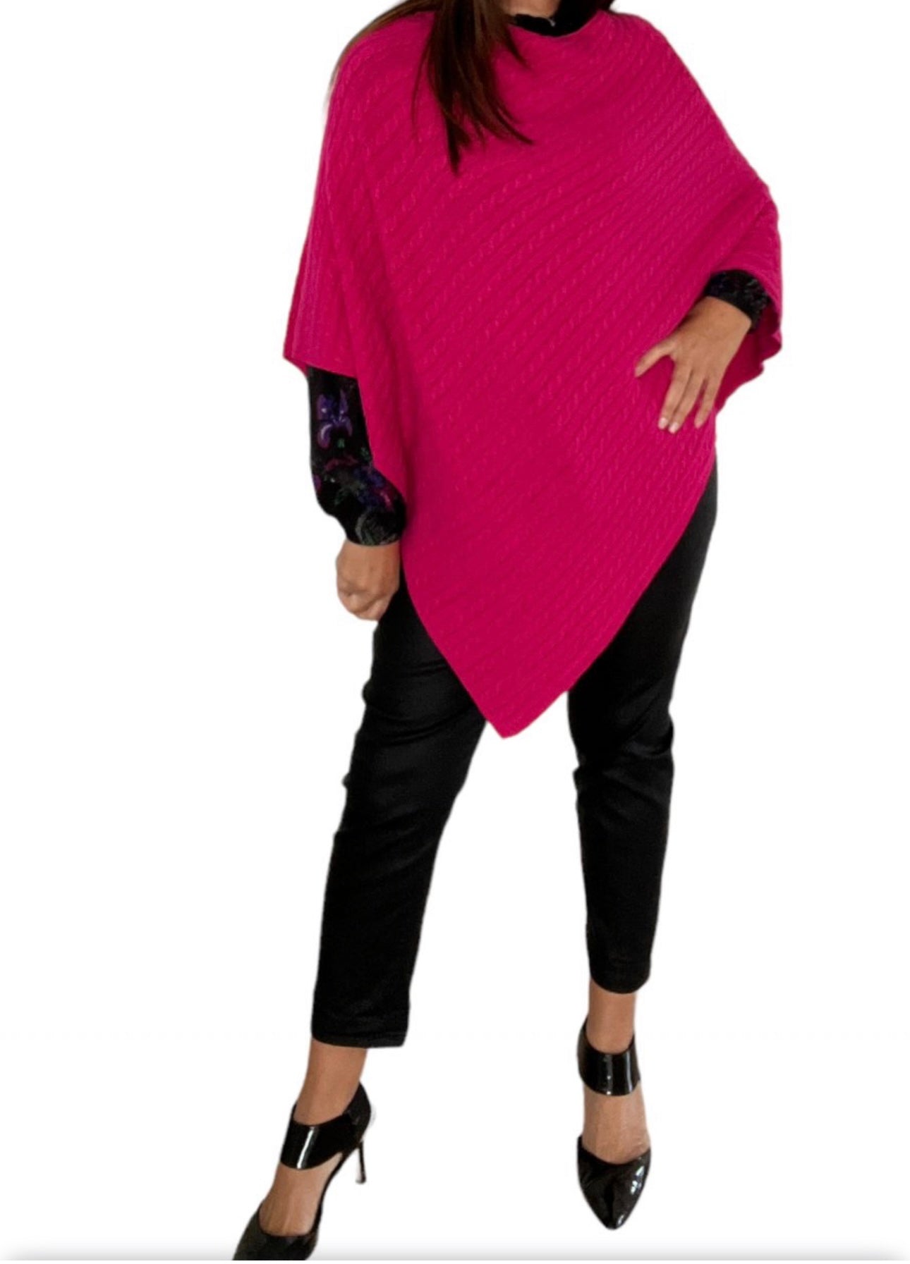 Amici Clothing Cable Knit Poncho